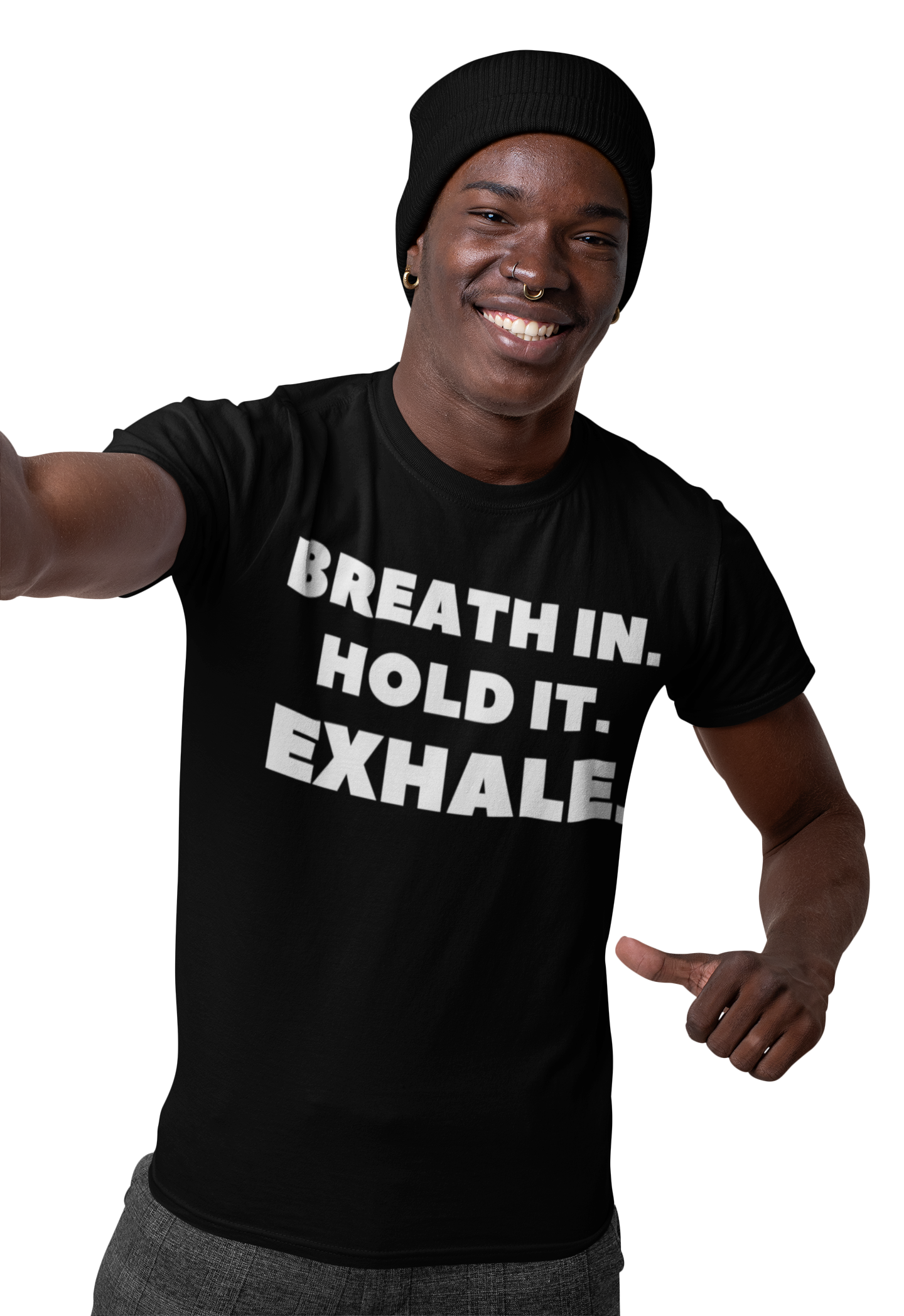 BREATHE - T-Shirt (BLACK/WHITE)