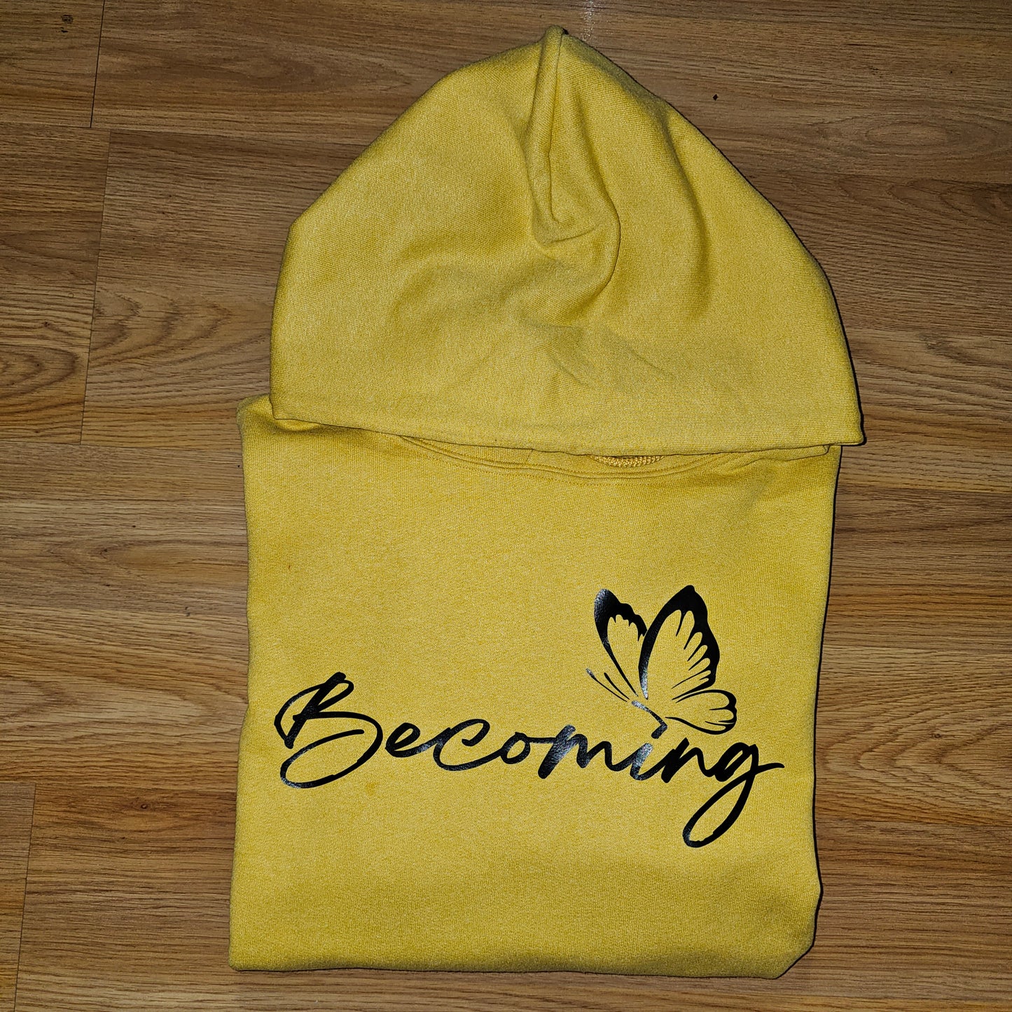 Becoming Who You Were Meant To Be Hoodie - Mustard