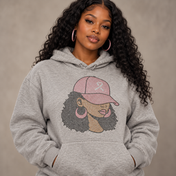 Pink Ribbon Baseball Cap Hoodie